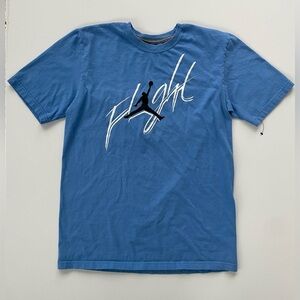 JORDAN Flight Jumpman Light Blue Crewneck Short sleeve Tee Size Medium